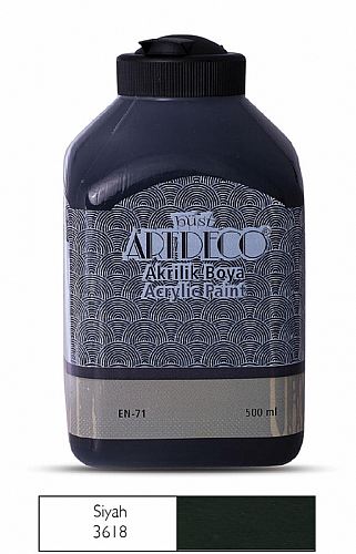 ARTDECO AKRİLİK BOYA 500 ml Siyah