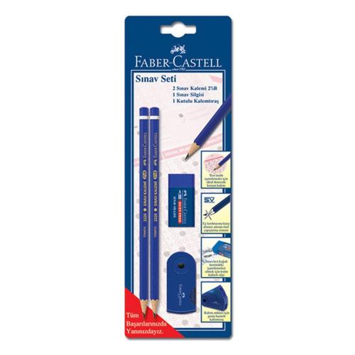 FABER CASTELL 8003 SINAV SETİ 2 Kalem+Kalemtraş+Silgi