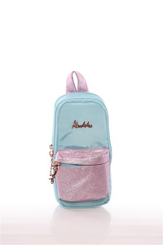 KAUKKO SHINE JR BAG KALEMLİK KALEM ÇANTASI Simli Ocean