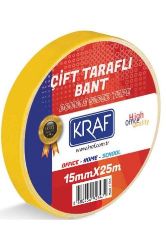 KRAF ÇİFT TARAFLI BANT 15X25 mt 2538G