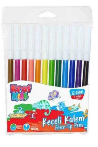 KRAF KİDS YIKANABİLİR KEÇELİ KALEM 12 RENK 265